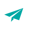 An icon of a paper airplane
