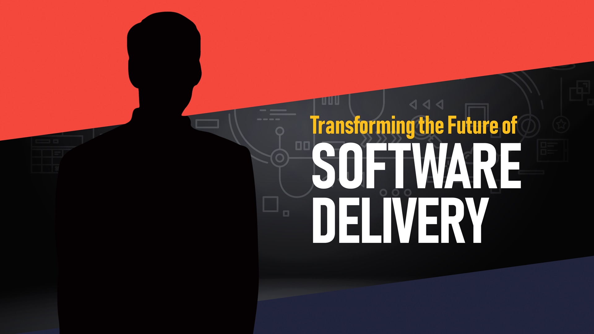 DevOps World 2020 presenter graphic that reads "Transforming the Future of Software Delivery."