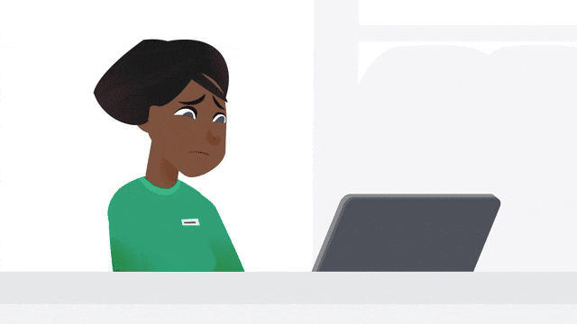 An animated character from from the Juniper Auto Parts customer story video.
