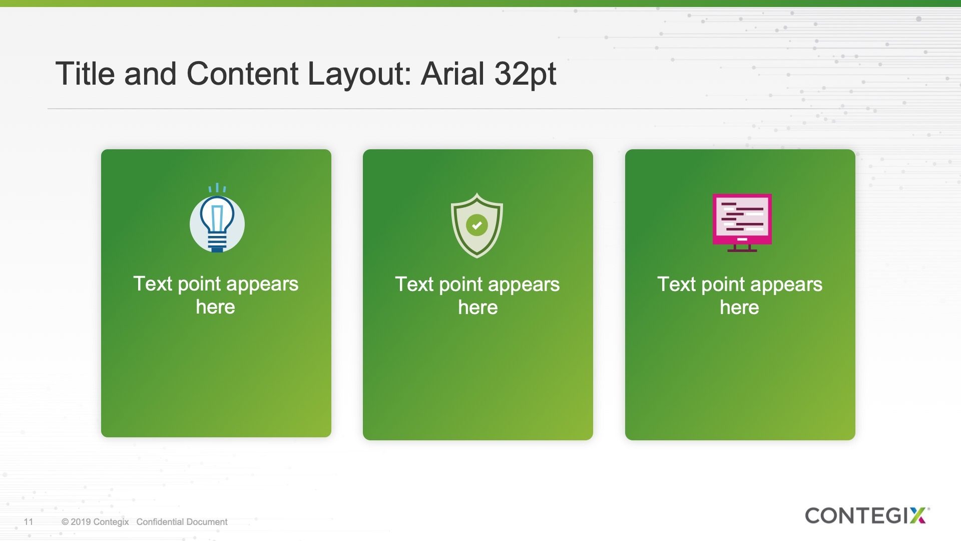 An image of 3-up layout from the Contegix PowerPoint presentation.